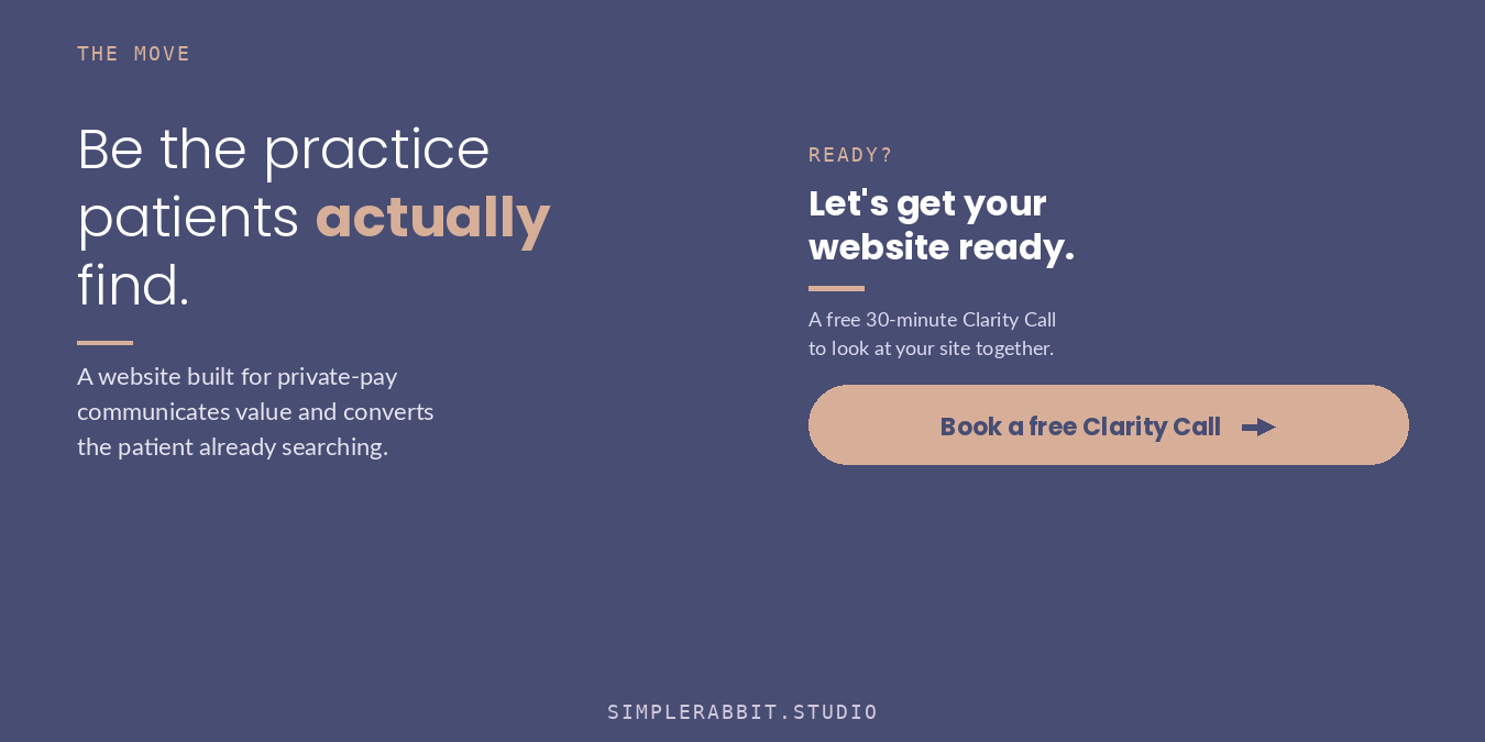 Be the practice patients actually find — get your website ready